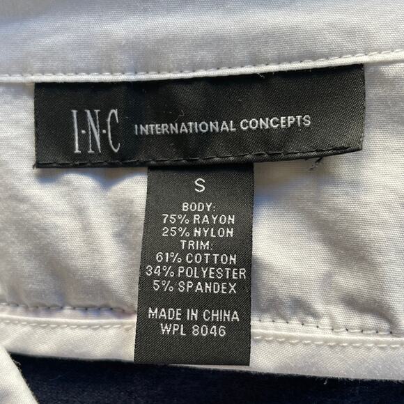 INC Womens Layered Striped Shirt Collared Preppy Casual Rugby Twee Work Small - Picture 4 of 6